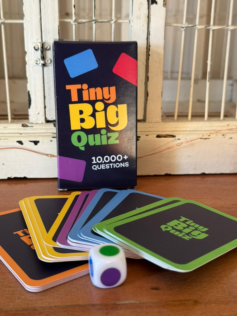 Tiny Big Quiz Trivia Card Game | Travel Game for Holidays | Players 2 + | Age 8+